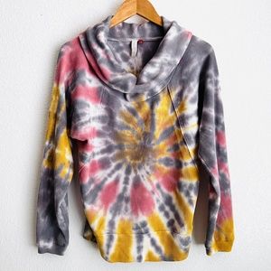 Anthropologie Pilcro Tie-Dye Thermal Cowl Neck Long Sleeve Pullover - NWT!